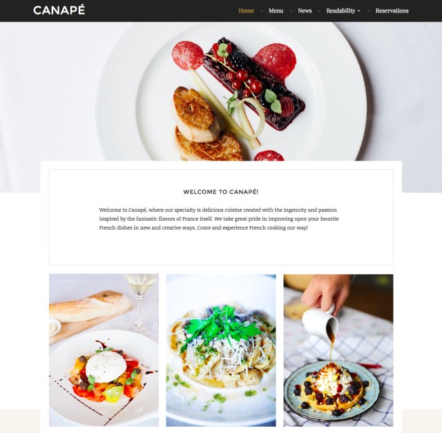 Canape WordPress theme screenshot