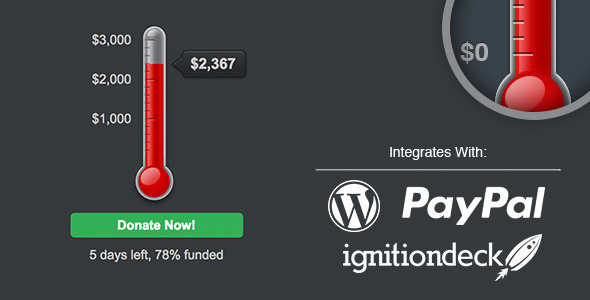 Wordpress Goal Thermometer - CodeCanyon Item for Sale