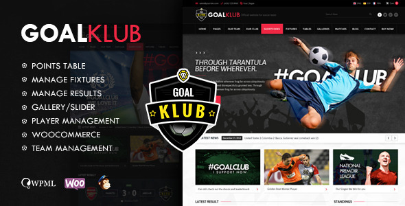 Goal Club | Sports & Events WordPress Theme - Nonprofit WordPress