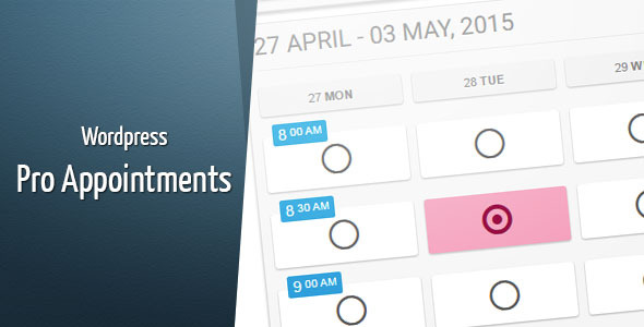 Wordpress Pro Appointments - CodeCanyon Item for Sale