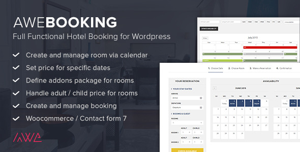 AweBooking - Online Hotel Booking for WordPress - CodeCanyon Item for Sale