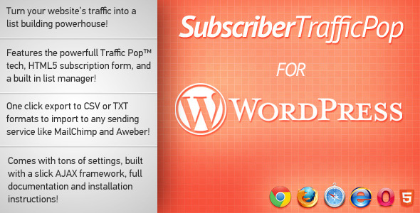 Subscriber Traffic Pop for WordPress - CodeCanyon Item for Sale