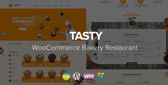 Tasty - WooCommerce Bakery WordPress Theme - Food Retail