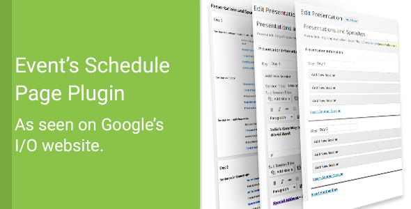 Events Schedule Presentation - CodeCanyon Item for Sale