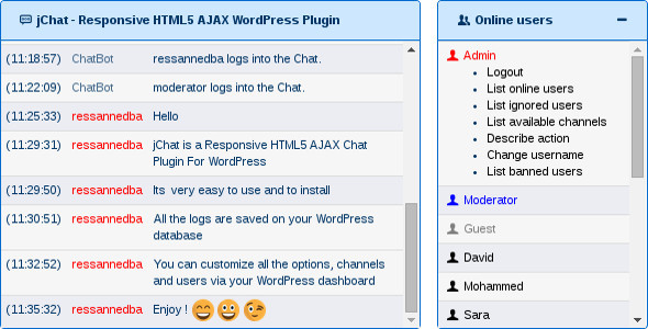 jChat - Responsive HTML5 AJAX WordPress Plugin - CodeCanyon Item for Sale