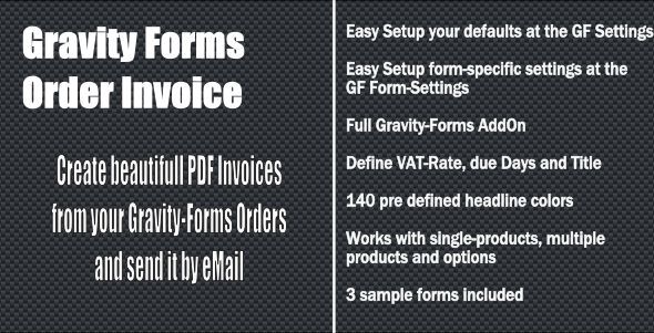 Gravity Forms - Order Invoice - CodeCanyon Item for Sale