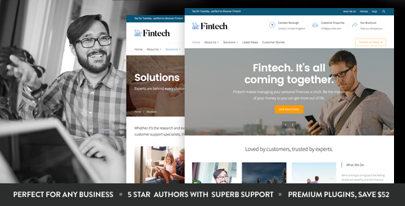 Fintech - Startup WordPress Theme - Business Corporate