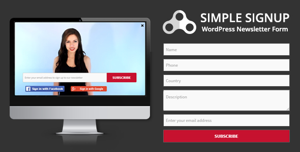 Simple Signup - WordPress Newsletter Form Plugin - CodeCanyon Item for Sale