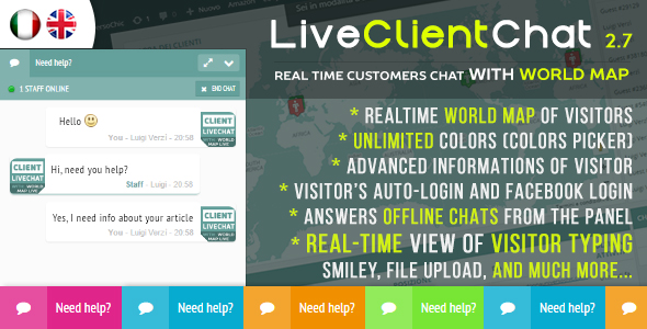 Live Client Chat - Help Chat With Visitors Map - CodeCanyon Item for Sale