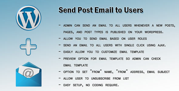 Send Post Email to Users - CodeCanyon Item for Sale