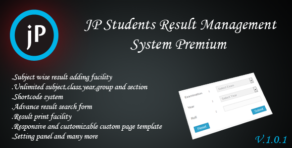 JP Students Result Management System Premium - CodeCanyon Item for Sale
