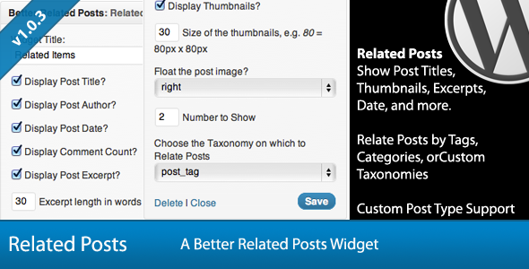 Better Related Posts Widget - CodeCanyon Item for Sale