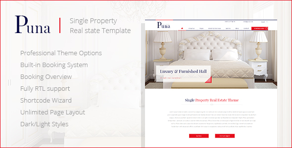 Puna - WordPress Single Property Real estate Theme - Real Estate WordPress