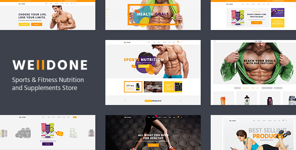 Welldone - Sports & Fitness Nutrition and Supplements Store - WooCommerce eCommerce