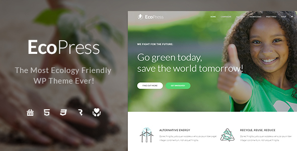 Eco Press - Nature, Ecology &amp; NGO WordPress Theme - Environmental Nonprofit