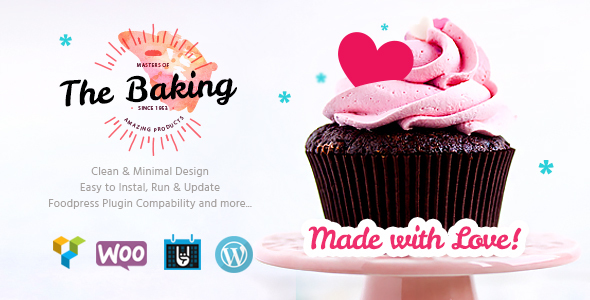 Bakery / Cake Shop / Cafe WordPress Theme - Food Retail