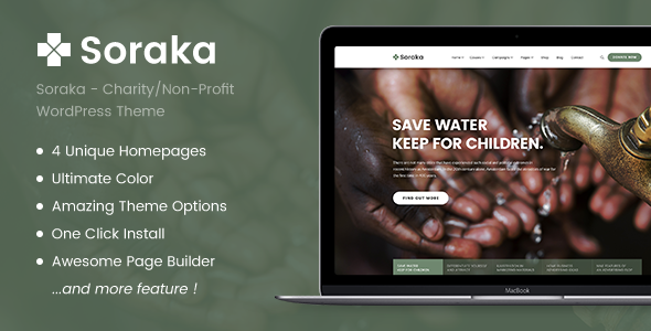 Soraka - Charity/Non-profit Organization WordPress Theme - Charity Nonprofit