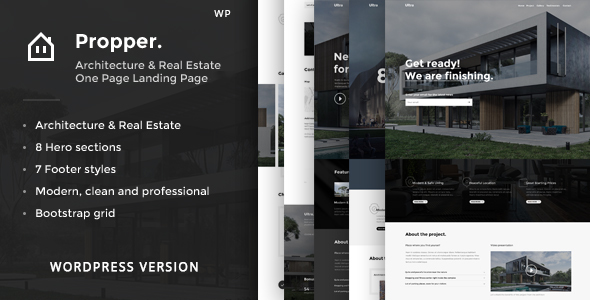 Propper - Architecture WordPress Theme - Real Estate WordPress