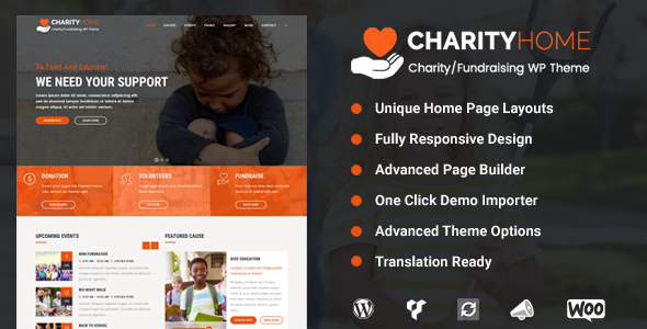 Charity Home - Charity/Fundraising WordPress Theme - Charity Nonprofit