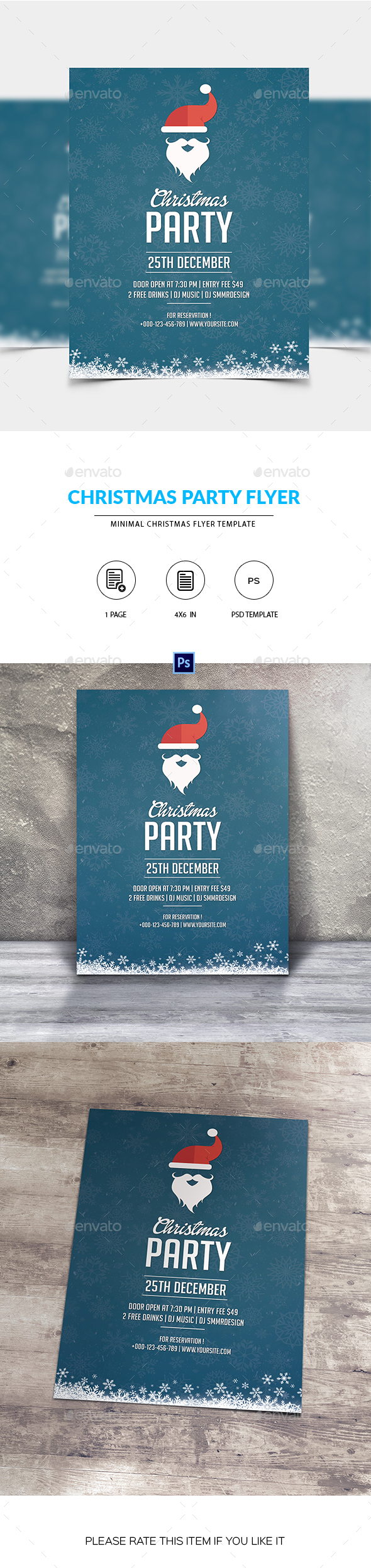 Santa Christmas Party Flyer - Clubs & Parties Events