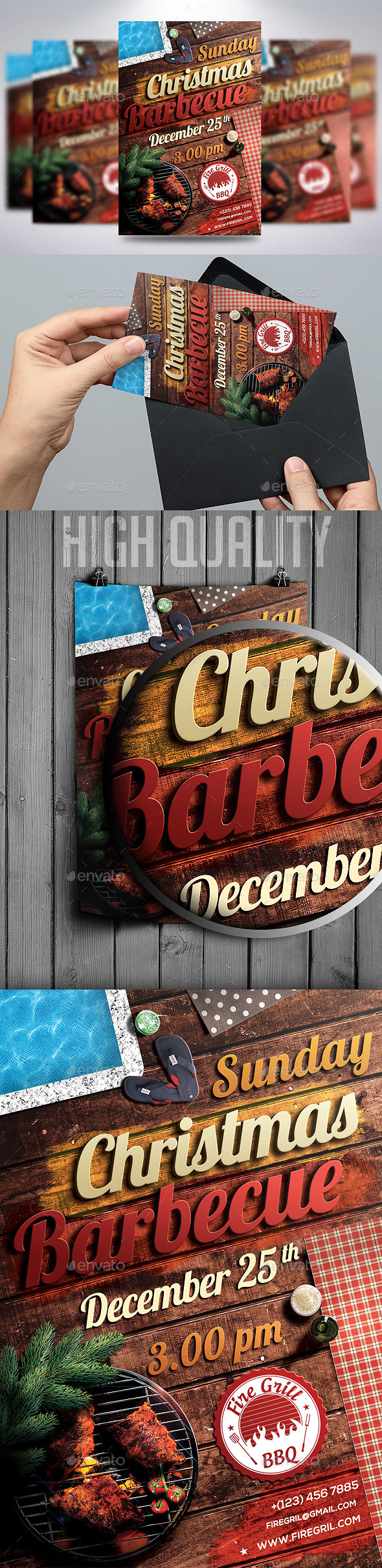 Christmas BBQ Flyer - Holidays Events