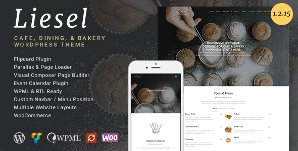 Liesel - Cafe, Dining and Bakery WordPress Theme - Restaurants & Cafes Entertainment