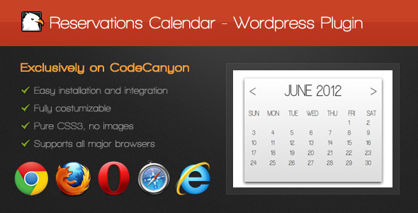 Reservations Calendar - CodeCanyon Item for Sale