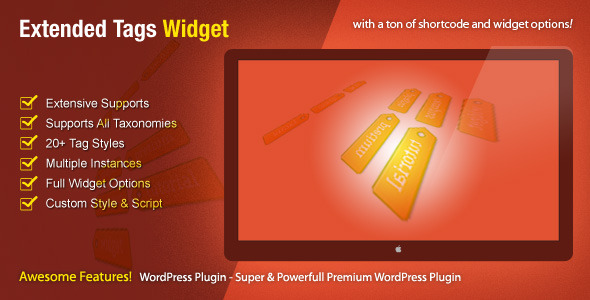 Extended Tags Widget - WordPress Premium Plugin - CodeCanyon Item for Sale
