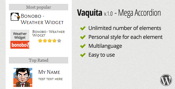 Vaquita - Mega Accordion Widget - CodeCanyon Item for Sale