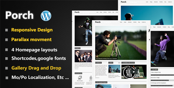 Porch Responsive Minimal WP Theme - Creative WordPress