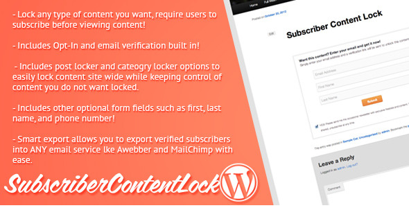Subscriber Content Lock for WordPress - CodeCanyon Item for Sale