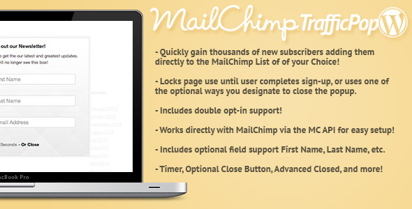 Mail Chimp Traffic Pop for WordPress - CodeCanyon Item for Sale