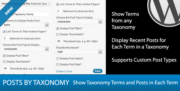 Posts By Taxonomy Widget Pro - CodeCanyon Item for Sale