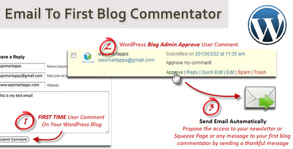 Email To First Blog Commentator - CodeCanyon Item for Sale