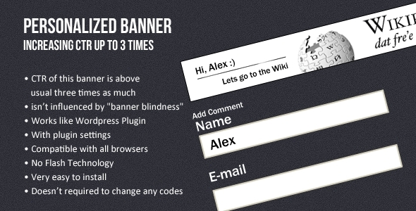 Personalized banner (increasing CTR up to 3 times) - CodeCanyon Item for Sale
