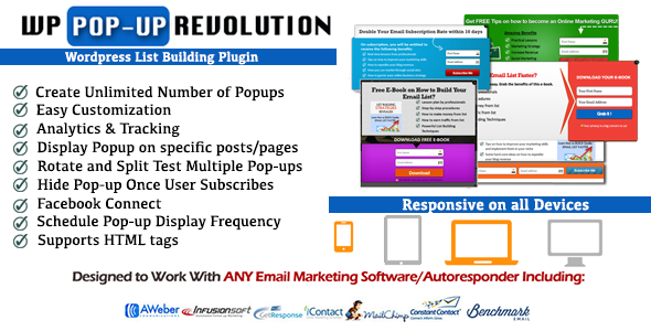 WP PopUp Revolution-Wordpress List Building Plugin - CodeCanyon Item for Sale