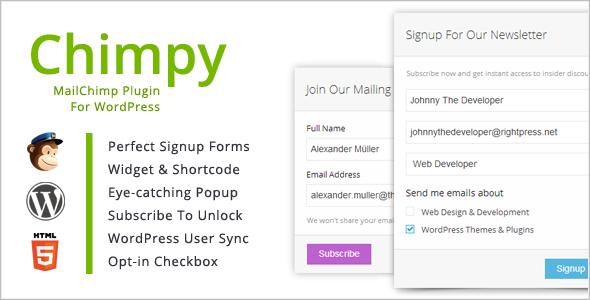 Chimpy - MailChimp WordPress Plugin - CodeCanyon Item for Sale