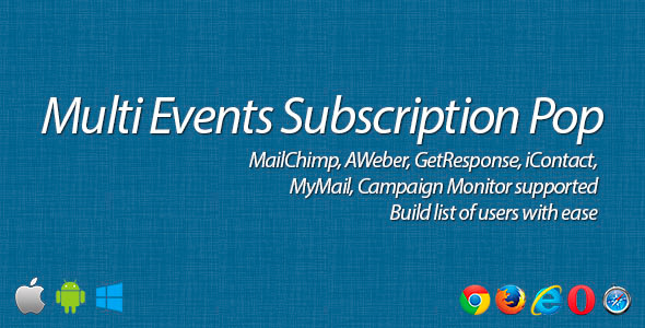 Multi Events Subscription Pop - CodeCanyon Item for Sale