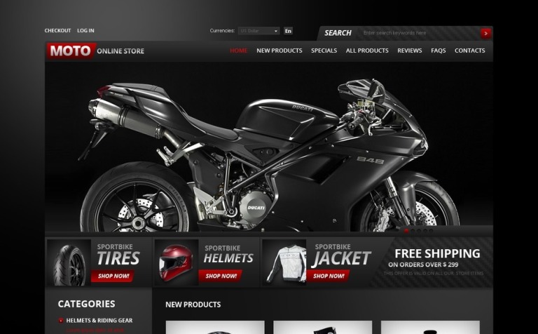 Bike Shop ZenCart Template New Screenshots BIG