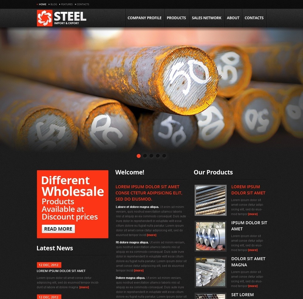 Steelworks Moto CMS HTML Template New Screenshots BIG