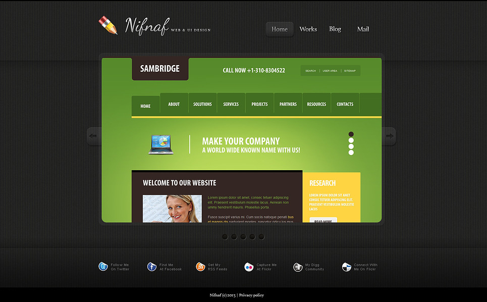 Simple Web Design Portfolio Joomla Template New Screenshots BIG