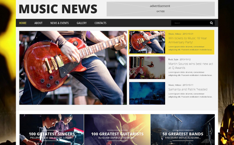 Music Fan Board WordPress Theme New Screenshots BIG