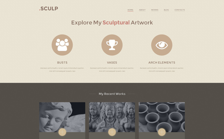 Sculpture Responsive WordPress Theme New Screenshots BIG