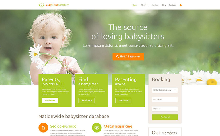 Babysitter Directory WordPress Theme New Screenshots BIG