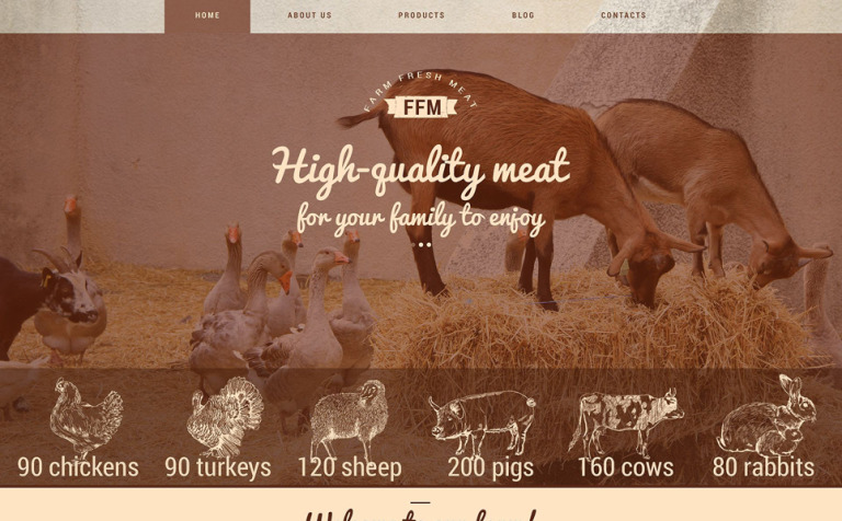 Farm Fresh Meats WordPress Theme New Screenshots BIG