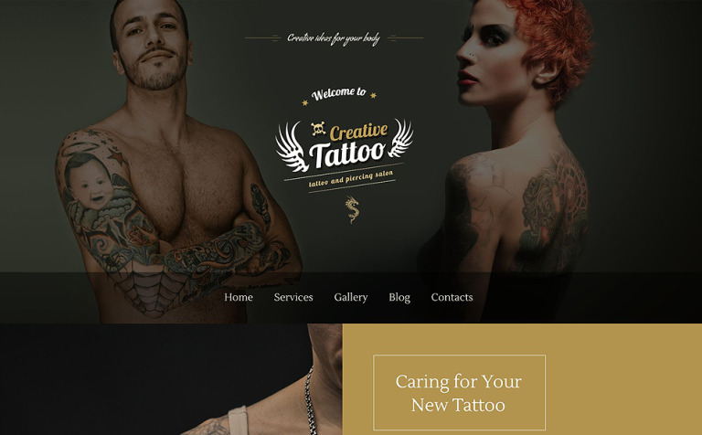 Creative Tattoo WordPress Theme New Screenshots BIG