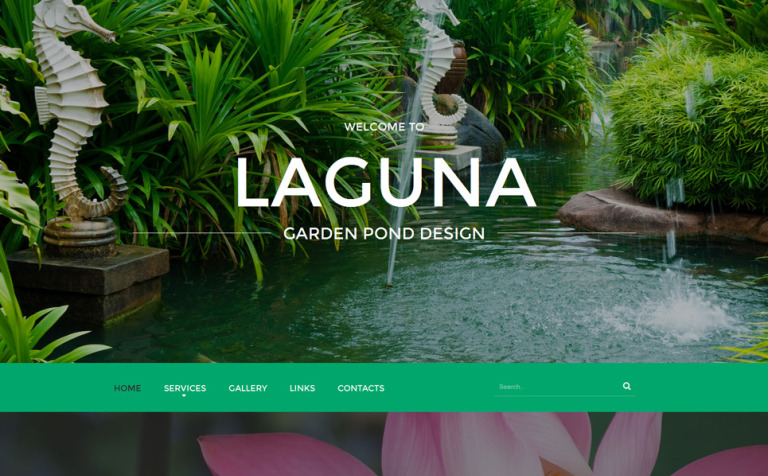 Garden Pond Design Website Template New Screenshots BIG