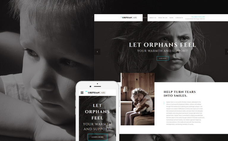 OrphanCare - Child Charity & Fundraising Website Template New Screenshots BIG