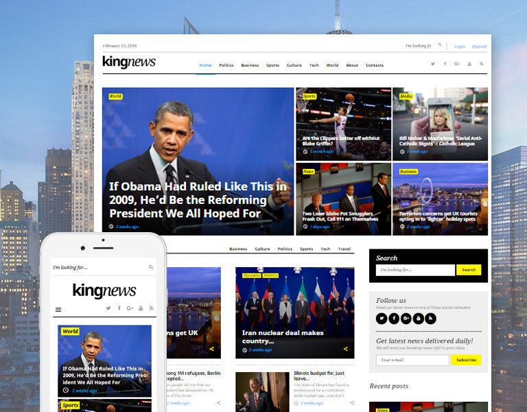 KingNews - Magazine News Portal & Blog WordPress Theme New Screenshots BIG