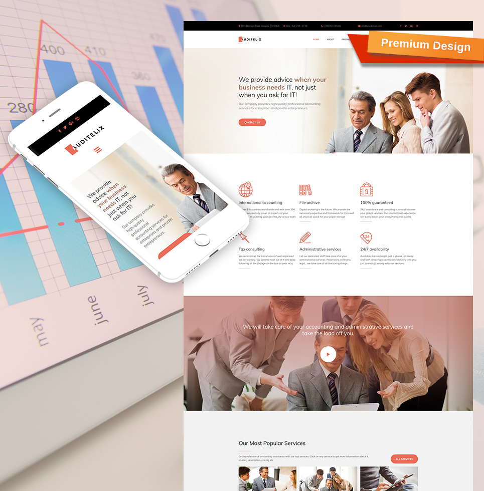 Accounting Services Responsive Web Theme - image